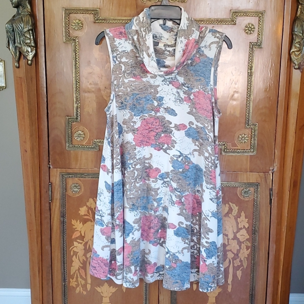 0420 Axyeh Floral Sleeveless Dress